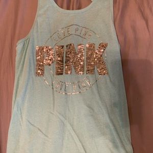 PINK Baby Blue Tank Top